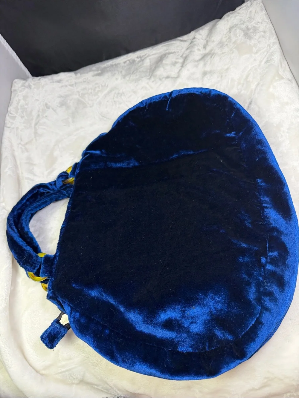 Vintage Diesel Blue Velvet Venice Gondola Print Hobo Handbag Y2K Shoulder Bag